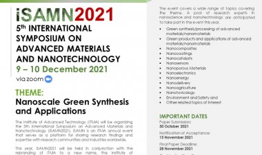 The 5th International Symposium on Advanced Materials and Nanotechnology | University Putra Malaysia | 2021