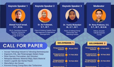 [Maret 2022] Seminar Nasional Teknologi Industri Berkelanjutan II (SENASTITAN II) | Pemanfaatan Teknologi Industri untuk Mempercepat Pemulihan Ekonomi Nasional | Institut Teknologi Adhi Tama (ITATS) Surabaya