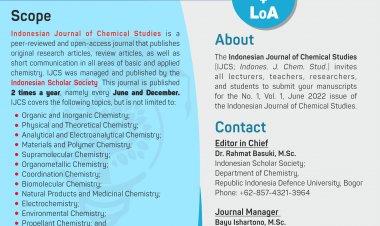 Call For Paper 2022 | Indonesian Journal of Chemical Studies | Vol. 1, No. 1, June 2022