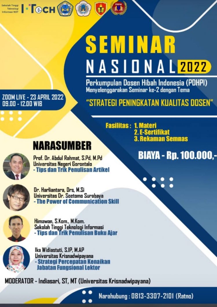 Seminar Nasional Perkumpulan Dosen Hibah Indonesia (PDHPI) 2022