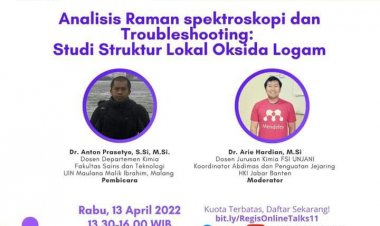 [April 2022] HKI Jabar Banten Online Talks #11 | Analisis Spektroskopi Raman dan Troubleshooting: Studi Struktur Lokal Oksida Logam
