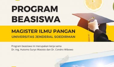[KESEMPATAN PLATINUM] Beasiswa S2/Magister Ilmu Pangan Universitas Jenderal Soedirman (UNSOED) Purwokerto 2022