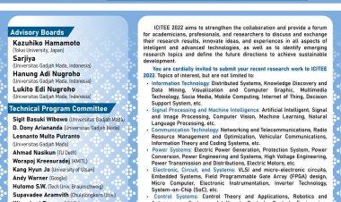 [18-19 October 2022] The 14th International Conference on Information Technology and Electrical Engineering (ICITEE) 2022