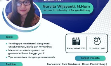 [Mei 2022] WEBINAR SERIES ICELL 2022: Slang Expression: From Sub to Dominant Culture