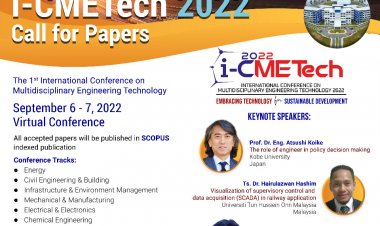 [September 2022] Call for Papers | The 1st International Conference on Multidisciplinary Engineering Technology