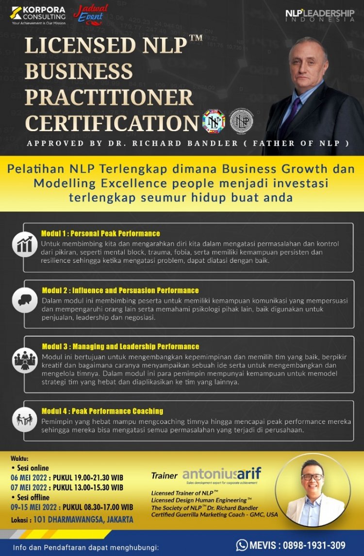 [Mei 2022] License NLP Business Practitioner Certification