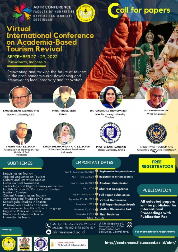 [September 2022] The International Conference on Academia-Based Tourism Revival (ABTR) 2022