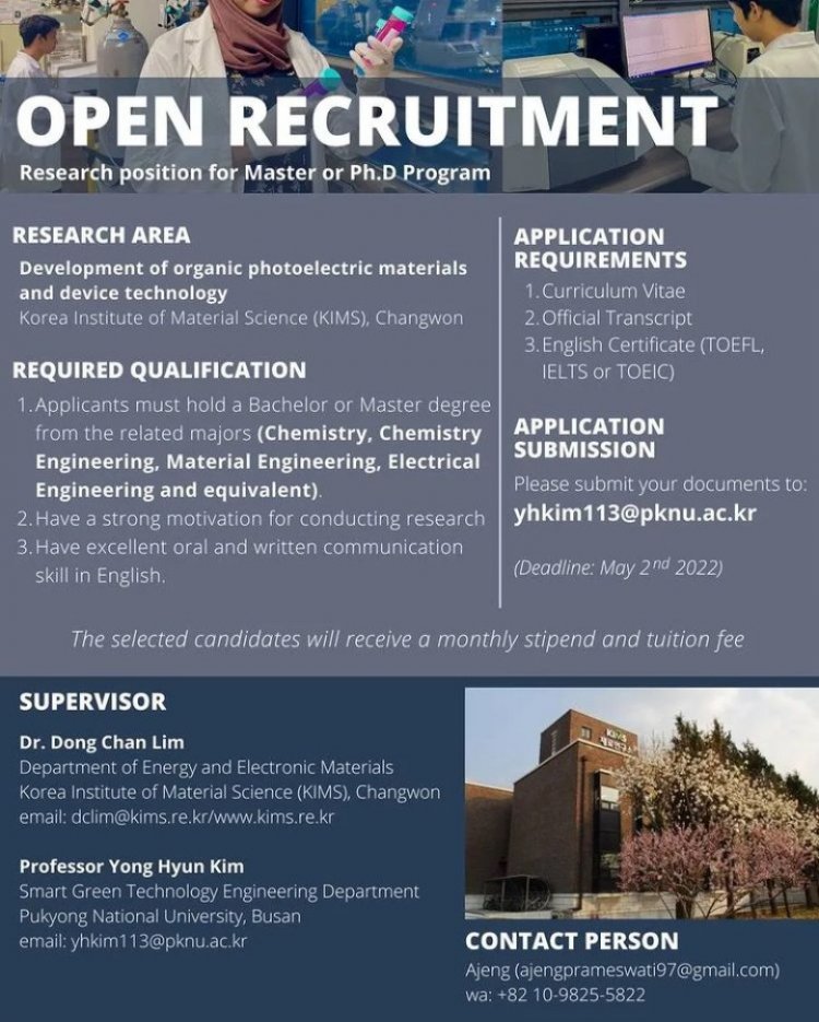 [Kesempatan Platinum] Open Recruitment | Research Position for Master or Ph.D Program