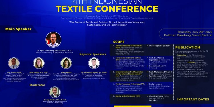 [28 Juli 2022] 4th ITC (Indonesian Textile Conference) 2022