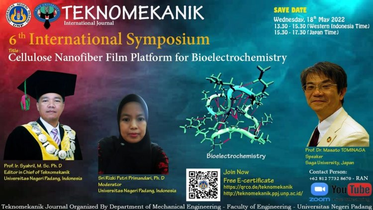 [Mei 2022] The 6th International Symposium | Cellulose Nanofiber Film Platform for Bioelectrochemistry
