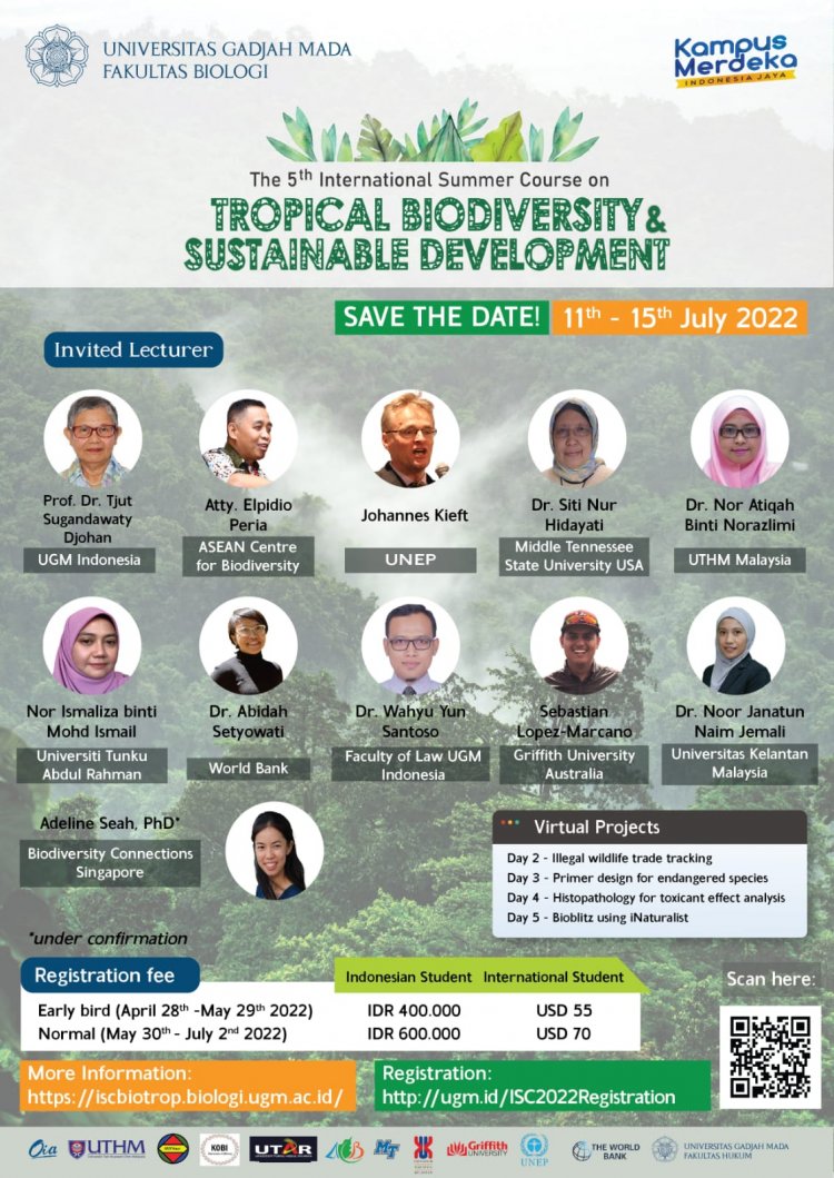 [Kesempatan Platinum] The 5th International Summer Course on Tropical Biodiversity and Sustainable Development