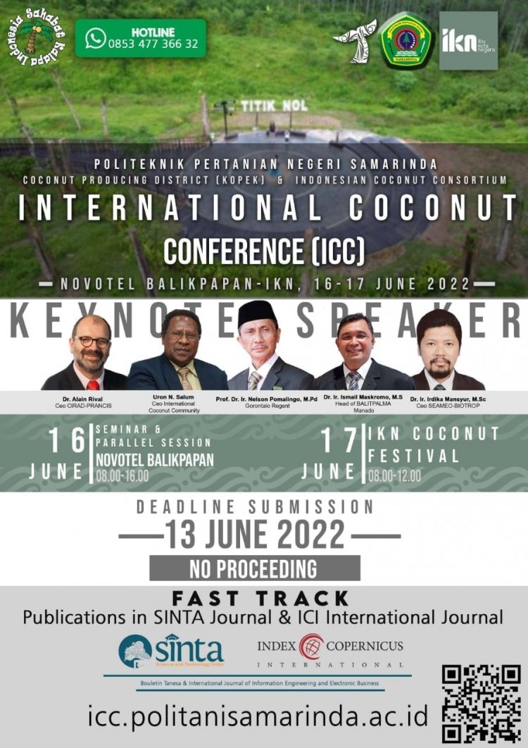 [16-17 Juni 2022] International Coconut Conference (ICC) 2022