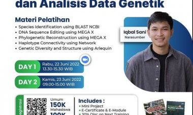 [22-23 Juni 2022] Pelatihan DNA Barcoding dan Analisis Data Genetik