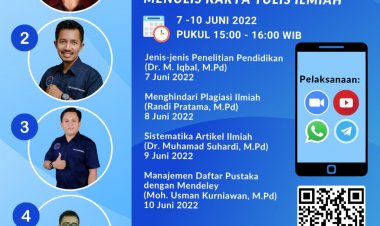 [7-10 Juni 2022] Workshop Nasional Menulis Karya Tulis Ilmiah Gratis