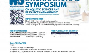 [23-24 Agustus 2022] 2nd International Symposium on Aquatic Sciences and Resources Management