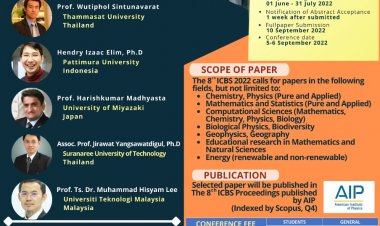 [5-6 Sep 2022] The 8th International Conference on Basic Sciences 2022 (ICBS 2022) | FMIPA Unpatti
