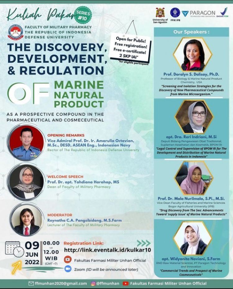 [9 Juni 2022] The Discovery, Development, and Regulation of Marine Natural Product