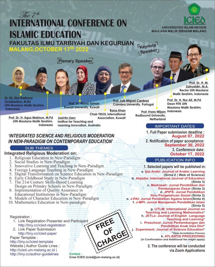 [17 Okt 2022] The 7th International Conference on Islamic Education (ICIED) 2022