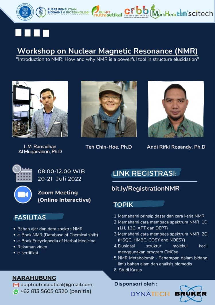 [20&21 Juli 2022] Introduction to NMR: How and why NMR is a powerful tool in structure elucidation