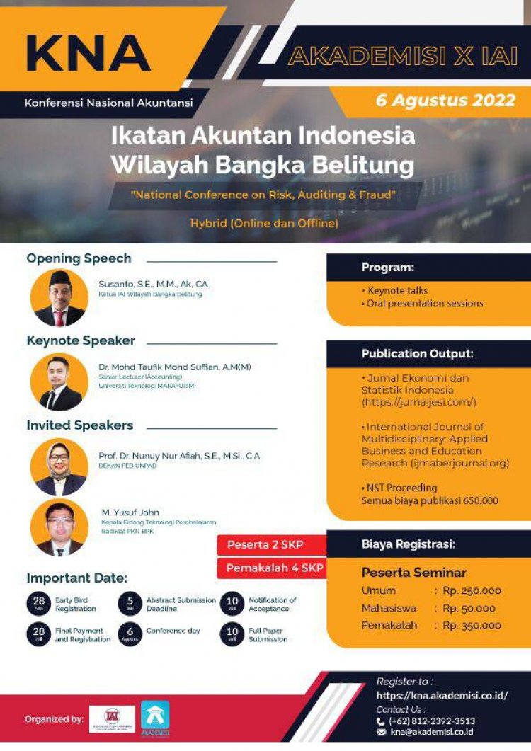 [6 Agustus 2022] Konferensi Nasional Akuntansi (Ikatan Akuntan indonesia wilayah Bangka Belitung)