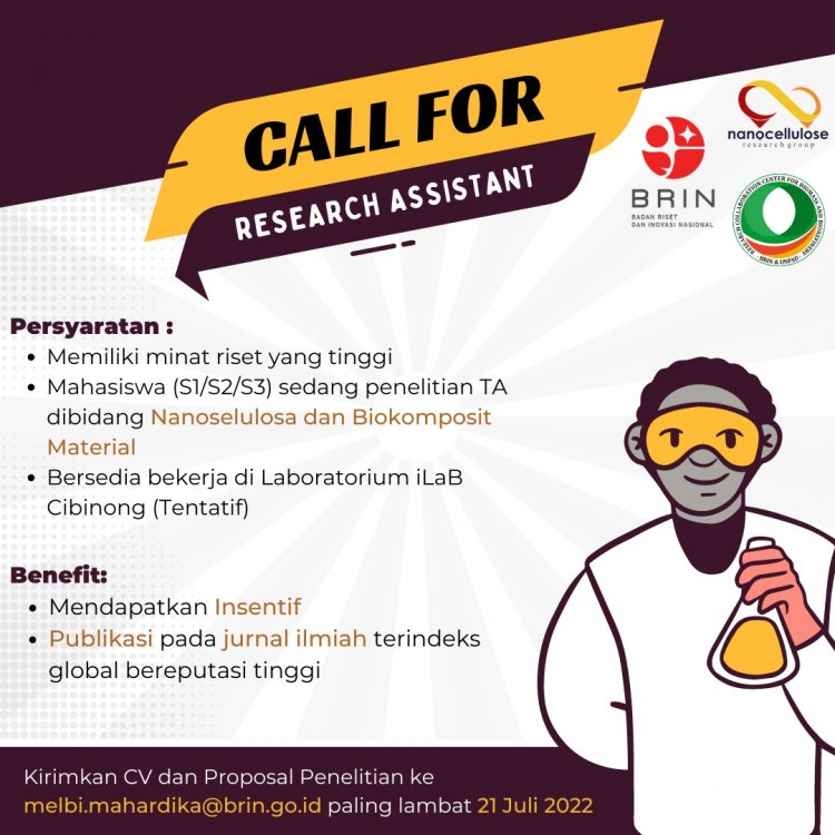 [Before 21 Juli 2022] Call for Research Assistant