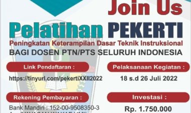 [18-26 Juli 2022] Pelatihan PEKERTI