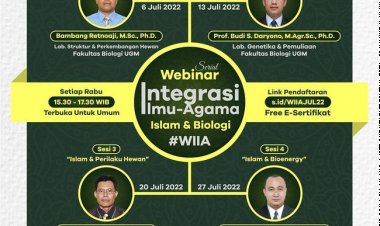[6, 13, 20, 27 Juli 2022] INTEGRASI ILMU-AGAMA ISLAM DAN BIOLOGI
