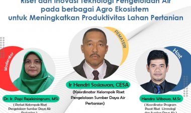 [28 Juli 2022] Riset dan Inovasi Teknologi Pengelolaan Air