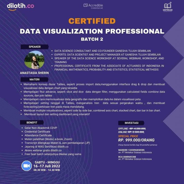 [16-17 Juli 2022] Certified Data Visualization Professional