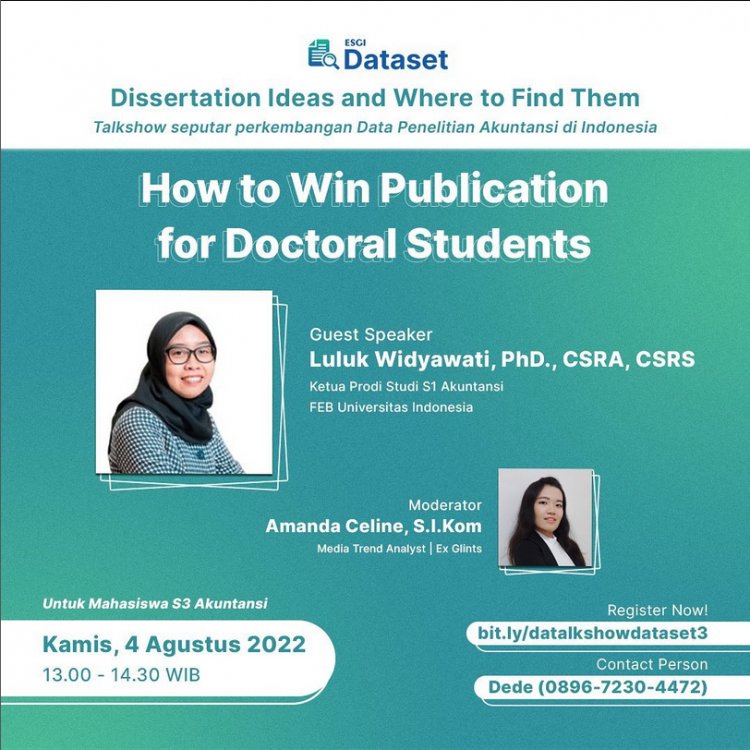 [4 Agustus 2022] How to Win Publication for Doctoral Students