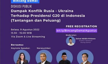 [9 Agustus 2022] Dampak Konflik Rusia-Ukraina terhadap Presidensi G20 dI Indonesia