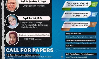 [22 November 2022] Seminar Nasional Bahasa, Sastra, Seni dan Pendidikan Dasar