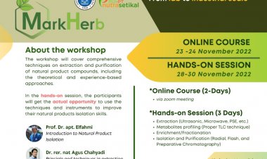 [23-24, 28-30 November 2022] Isolation and Purification of Natural Products Workshop  "From basic to advanced and from lab to industrial scale"