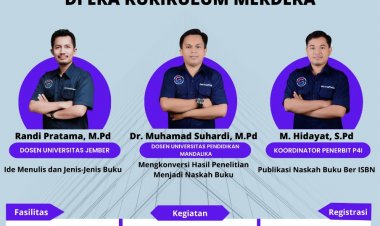 [1-3 November 2022] MENULIS DAN MENERBITKAN BUKU DI ERA  KURIKULUM MERDEKA (32 JP) GRATIS