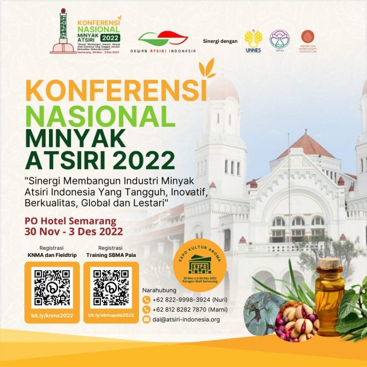 [30 November - 3 Desember 2022] Konferensi Nasional Minyak Atsiri 2022