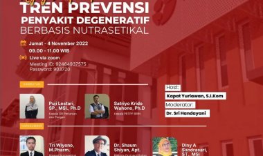 [4 November 2022] Tren Prevensi Penyakit Degeneratif Berbasis Nutrasetikal