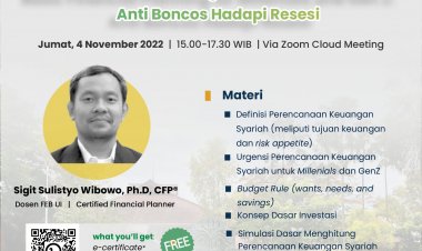 [4 November 2022] Free Training | Basic Financial Planning For Millenials And Gen Z: Anti Boncos Hadapi Resesi