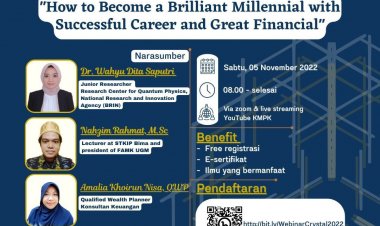 [5 November 2022] Webinar: How to Become a Brilliant Millennial with Successful Career and Great Financial | Forum Alumni Magister Kimia Universitas Gadjah Mada