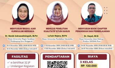 [10-11, 17-18, 24-25 November 2022] DIKLAT DARING GURU CENDEKIA NOVEMBER 2022