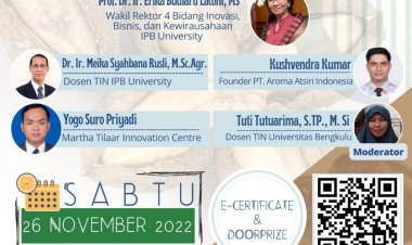 [26 November 2022] Webinar Nasional Kedaireka | Prospek Minyak Atsiri Pala sebagai Sediaan Kosmetik