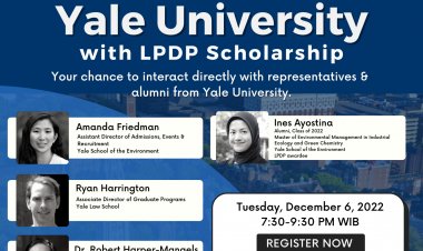 [6 Desember 2022] Studying in Yale University with LPDP Scholarship