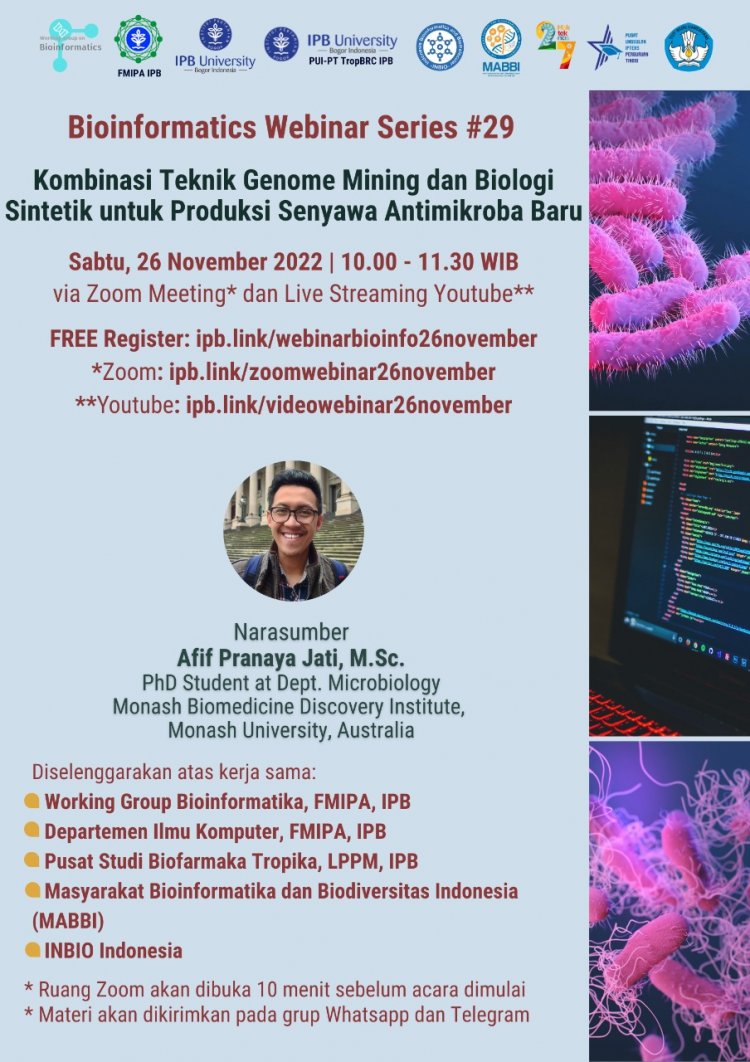 [26 November 2022] Kombinasi Teknik Genome Mining dan Biologi Sintetik untuk Produksi Senyawa Antimikroba Baru