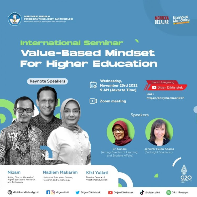 [23 November 2022] International Seminar of Value Based-Mindset For Higher Education