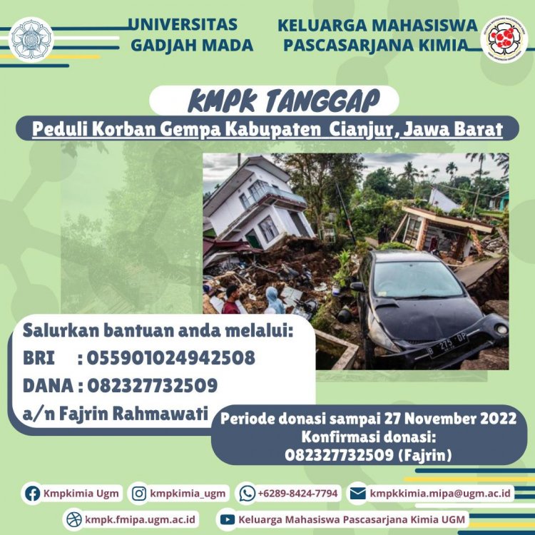 [Donasi] KMPK Tanggap Peduli Korban Gempa Bumi Kabupaten Cianjur Jawa Barat