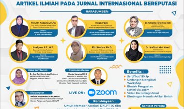 [10-17 Desember 2022] Workshop Pelatihan Penulisan dan Publikasi Artikel Ilmiah Pada Jurnal Internasional Bereputasi