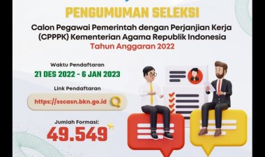 [21 Desember 2022 - 6 Januari 2023] Seleksi Penerimaan PPPK Tenaga Teknis Kementerian Agama 2022