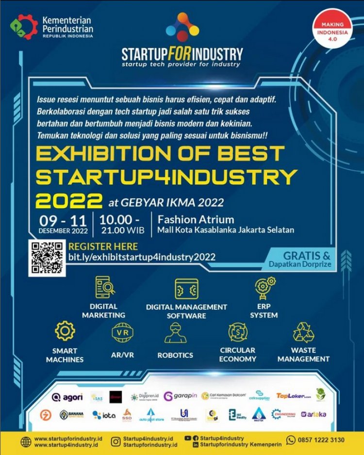[09 - 11 Desember 2022] Exhibition of Best Startup4industry 2022