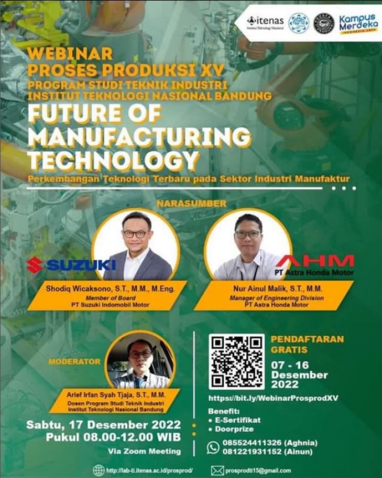 [17 Desember 2022] Future of Manufacturing Technology