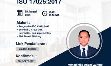 [29 Januari 2023] TRAINING ISO 17025:2017