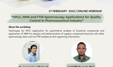 [27 Februari 2023] HPLC, NMR, and FTIR Spectroscopy Applications for Quality Control in Pharmaceutical Industry